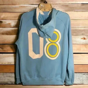 Nike Travis Scott Vintage Mens Large Faded Mini Swoosh Hoodie Carolina Blue.